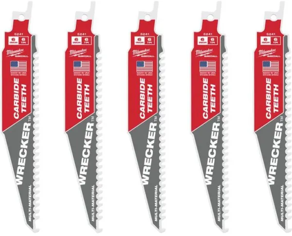 Milwaukee Reciprozaagblad TCT WRE 150/6T 5 stuks