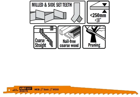 Bajonetzagenblad 300mm HCS Basic