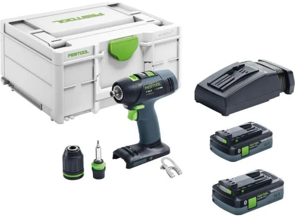 Festool accu boor-/schroefmachine T 18+3 HPC 4,0 I-Plus in Systainer3