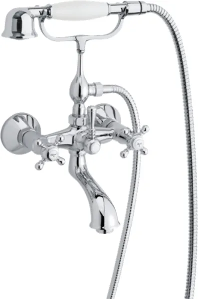 Damixa Tradition badkraan voor bad/douche met handdouche, chroom