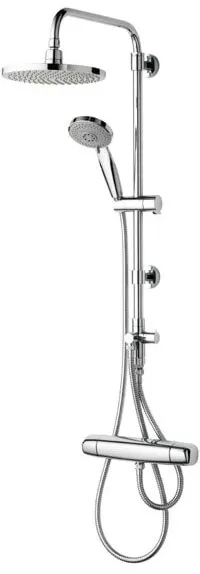 Saniscan New Waterfall douchestangset met hoofd- en handdouche, chroom