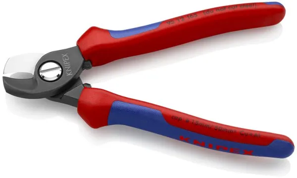 Knipex Kabelkniptang geblauwd, met meercomponentenhandgreep 165 mm