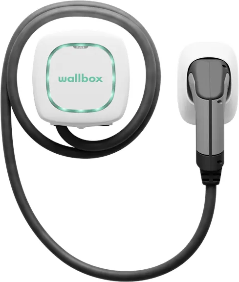 Wallbox Pulsar Plus laadstation met Wi-Fi, 22 kW, 7 meter, Type 2, wit