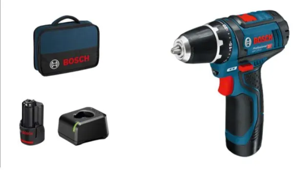 Bosch 12V Schroefboormachine GSR 12V-15 2X2,0AH 1XGAL 12V-20 KOFFER