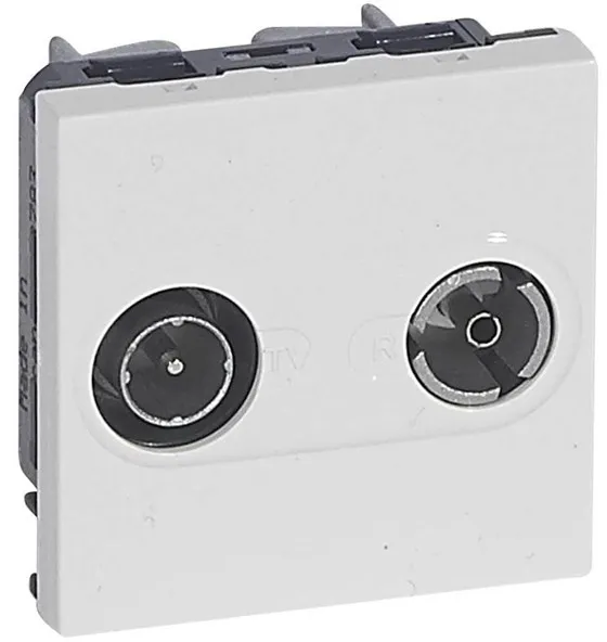 Legrand Tv-r stekker man/vrouw 9,52MM wit